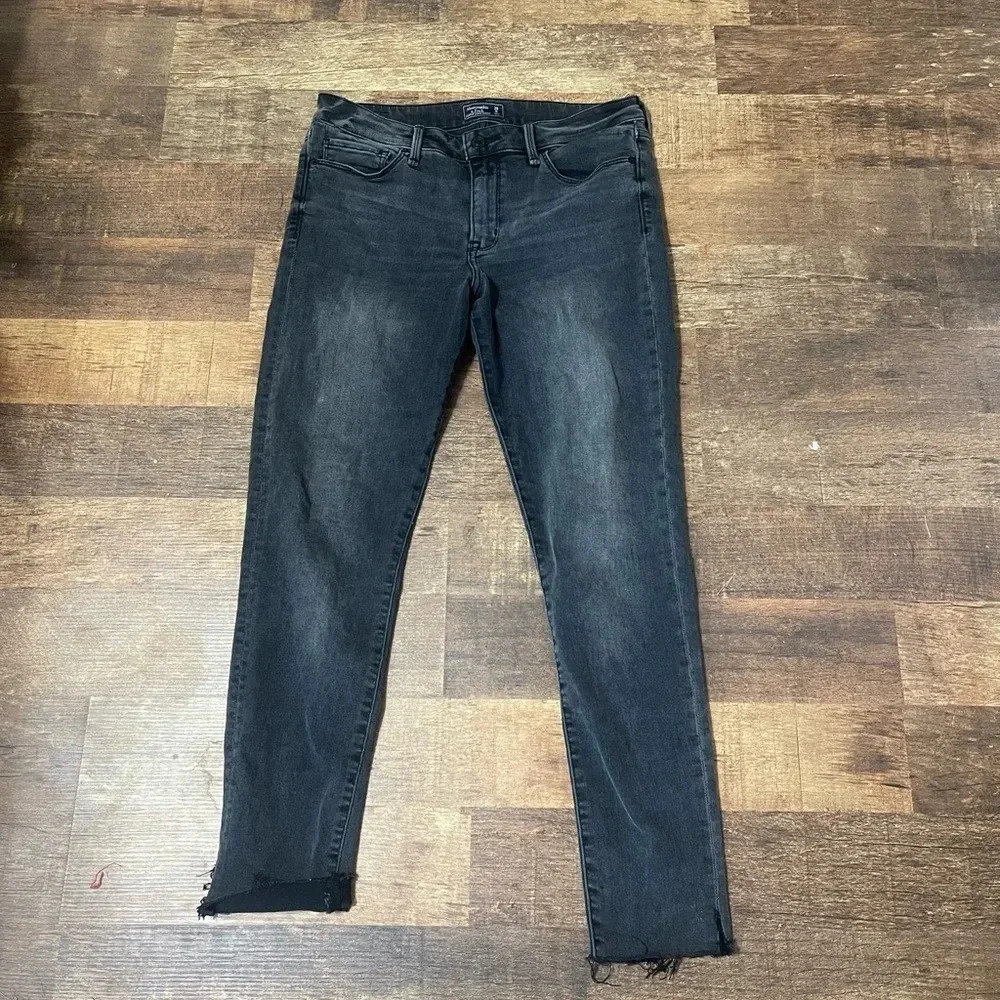 Abercrombie and Fitch Harper, super skinny black denim jeans